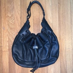 Burberry Warrior Hobo Large Leather Shoulder Bag